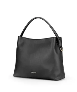 Torebka Damska Crossbody Duża Mieści A4 PUCCINI Czarna BK2241223S-1 - Torebki damskie - miniaturka - grafika 1