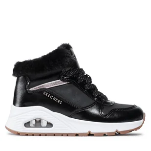 Sneakersy Skechers Uno Cozy On Air 310518L/BKRG Czarny - Buty dla dziewczynek - miniaturka - grafika 1