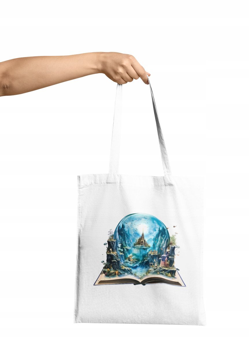 Torba Shopper Materiałowa Na Zaczarowany Świat Książki Preznet Wybór Duży