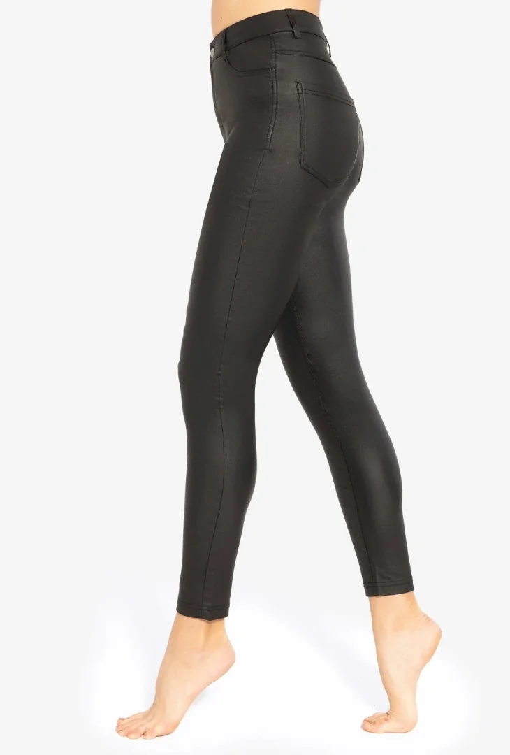 GLAM SHINE spodnie woskowane - CZARNY, L GATTA BODYWEAR