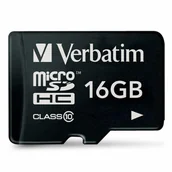 Kable USB - Verbatim Karta microSDHC 16GB V10czarny/black 44010 - miniaturka - grafika 1