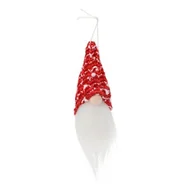 Ozdoby bożonarodzeniowe - HOME & STYLING COLLE, ZAWIESZKA DEKORACYJNA MIKOŁAJ 11CM CEKINY CZERWONY - miniaturka - grafika 1
