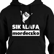 Bluzy męskie - Śmieszna Bluza Z Kapturem Nadruk Sikalafą Mordeczko Prezent M 3426 - miniaturka - grafika 1