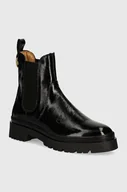 Botki damskie - Gant sztyblety skórzane Aligrey damskie kolor czarny na płaskim obcasie 29551764 G00 - miniaturka - grafika 1