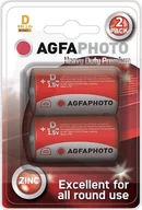 Baterie i akcesoria - AgfaFoto baterie cynkowe D R20 1,5V 2szt - miniaturka - grafika 1