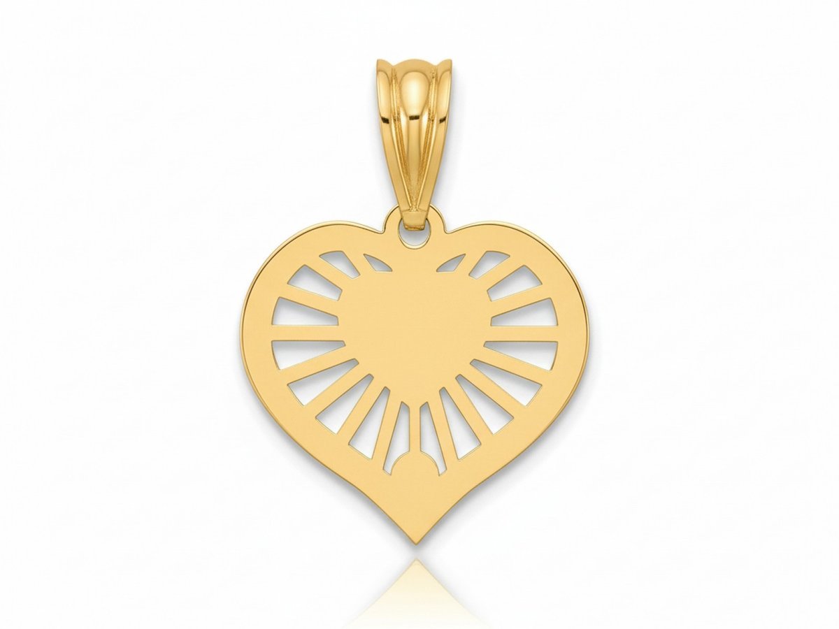 Złota zawieszka serce satynowe 585 14k waga 0.65g elegancka stylowa prezent