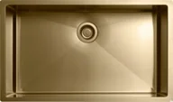 Zlewozmywaki - Zlewozmywak kuchenny Diskho 8040 Stalowy Mosiądz Polerowany PVD - miniaturka - grafika 1