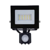 Lampy ogrodowe - Naświetlacz DORAN LED 10W z czujnikiem, 4000K barwa neutralna, 735lm, IP65, 220-240V EDO777674 EDO Solutions - miniaturka - grafika 1