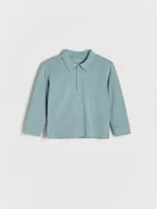 Bluzki dla niemowląt - Reserved - Bawełniana koszulka longsleeve - jasnoniebieski - miniaturka - grafika 1