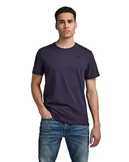 Koszulki męskie - G-STAR RAW Męski T-shirt Base-s R T S/SG-STAR RAW Męski T-Shirt Base-s R T S/S, Niebieski (Sartho Blue D16411-336-6067), L - grafika 1