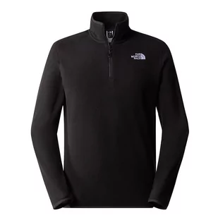 Bluza The North Face 100 Glacier 1/4 Zip Fleece 0A855WJK31 - czarna - Bluzy sportowe męskie - miniaturka - grafika 1