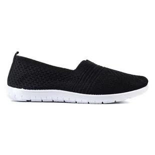 Czarne sportowe obuwie slip on - Inna marka - Slip on damskie - miniaturka - grafika 1