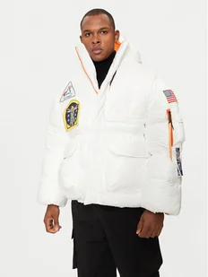 Alpha Industries Kurtka zimowa 148136 Biały Loose Fit - Kurtki męskie - miniaturka - grafika 1