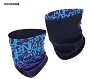 Apaszki i szaliki damskie - Komin California granatowy do morsowania ciepły polarowy bawełniany - miniaturka - grafika 1