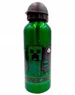 Bidony dla dzieci - bidon aluminiowy z ustnikiem MINECRAFT Creeper 500ml - miniaturka - grafika 1