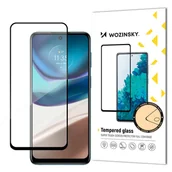 Szkła hartowane na telefon - Wozinsky super wytrzymałe szkło hartowane Full Glue na cały ekran z ramką Case Friendly Motorola Moto G42 czarny - miniaturka - grafika 1