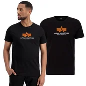 Odzież taktyczna i umundurowanie - Koszulka Alpha Industries Basic T Rubber 100501RB 03 - Czarna M - miniaturka - grafika 1