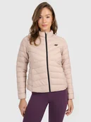 Kurtki damskie - 4F Kurtka z wypełnieniem syntetycznym damska - beżowa XXL - miniaturka - grafika 1
