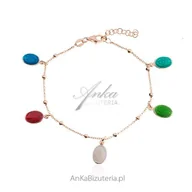 Bransoletki - ankabizuteria.pl Bransoletka RÓŻANIEC srebrna pozłacana różowym złote - miniaturka - grafika 1