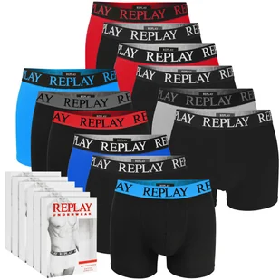 Replay Bokserki Męskie Zestaw 12 sztuk Bawełna Kolor BM333 Logo Rozmiar XXL - Majtki męskie - miniaturka - grafika 1