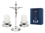 Dekoracje domu - Zestaw kolędowy ze stali nierdzewnej srebrny 20 cm - miniaturka - grafika 1