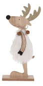 Ozdoby bożonarodzeniowe - Figurka Renifer biały z drewna patrzący   w lewo - miniaturka - grafika 1