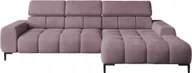 Sofy i kanapy - DomoHome Narożnik tapicerowany w kształcie litery L prawy bok 177x270 cm Narożnik z funkcją spania Sofa rozkładana Funkcja spania Małe 3 siedziska Regulowane zagłówki Regulowane siedzisko Pudrowy róż - miniaturka - grafika 1