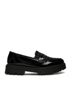 Półbuty damskie - Rieker Loafersy 47550-00 Czarny - miniaturka - grafika 1