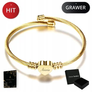 Bransoletka Damska Złota 585 Z Sercem Z Imieniem - Bransoletki - miniaturka - grafika 1