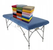 Stoły i łóżka do masażu - Prześcieradło pokrowiec frotte gumką na stół leżankę do masażu 80x200 Kolor - miniaturka - grafika 1