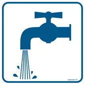 Systemy ekspozycyjne i znaki informacyjne - RA122 PUNKT CZERPALNY WODY, FN - FOLIA SAMOPRZYLEPNA; (100X100MM) - miniaturka - grafika 1