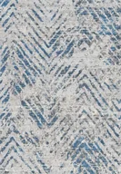 Dywany - Niebiesko-szary dywan w nowoczesną jodełkę N4-Z21 - miniaturka - grafika 1