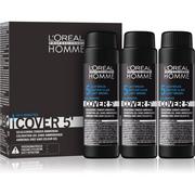 Farby do włosów i szampony koloryzujące - Loreal Professionnel Homme Color 3 szt 5 Light Brown Color Gel Ammoniak-free 3x - miniaturka - grafika 1