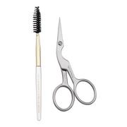 Akcesoria i kosmetyki do stylizacji brwi - Tweezerman Tweezerman RETAIL Brow Scissors & Brush - miniaturka - grafika 1