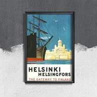 Plakaty - Plakatyw  stylu retro Helsinki - miniaturka - grafika 1