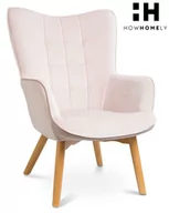 Fotele - Fotel DEKORACJADOMU Grella, beżowy, 62x54 cm - miniaturka - grafika 1