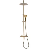 Zestawy prysznicowe - Rea Zestaw Prysznicowy Natryskowy Rea Lungo Złoty Szczotkowany - miniaturka - grafika 1