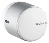 Systemy inteligentnych domów - Tedee GO TLV2.0A srebrny z białym przyciskiem - miniaturka - grafika 1