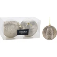 Bombki - Zestaw bombek świątecznych 10 cm złoty 2 szt. - miniaturka - grafika 1