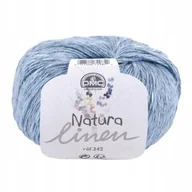 Pasmanteria - Włóczka lniana DMC Natura Linen kol. 07 błękitny - miniaturka - grafika 1