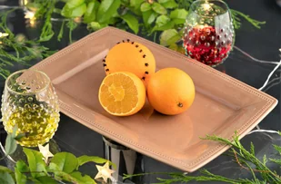 Półmisek prostokątny 38 cm ciemny beż PORTO - Miski i półmiski - miniaturka - grafika 1