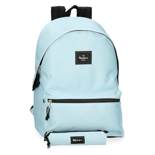 Pepe Jeans Aris Colorful Dwukomorowy Plecak Na Laptopa 15,6 cala Niebieski 31x44x17,5 cm Poliester by Joumma Bags, Niebieski, dwukomorowy plecak na laptopa
