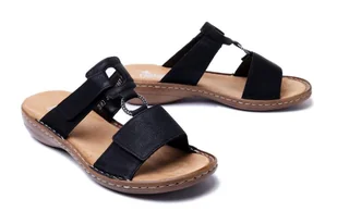 RIEKER 60885-00 black, klapki damskie - Rieker - Klapki i japonki damskie - miniaturka - grafika 1
