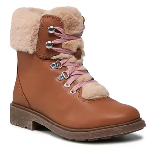 Buty dla dziewczynek - Kozaki CLARKS - Astrol Hiker K 261616636 Tan Leather - grafika 1