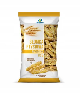 Lewiatan Słomka Ptysiowa z Cukrem 115g - Chrupiąca Przekąska - Ciastka - miniaturka - grafika 1