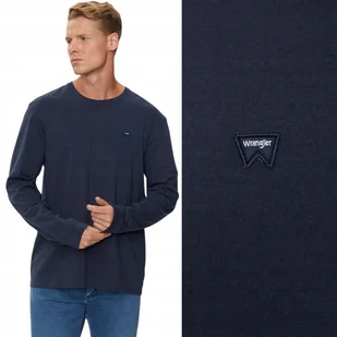 Wrangler LONGSLEEVE SIGN OFF TEE bawełniana koszulka długi rękaw logo L - Koszulki męskie - miniaturka - grafika 1