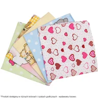 Pieluchy - Weber pieluchy flanelowe kolorowe 175g/ m2 38 cm x 40 cm kolorowe 5 sztuk - miniaturka - grafika 1