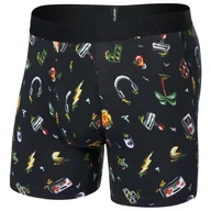 Majtki męskie - Bokserki Saxx Droptemp Cooling Cotton Boxer Brief Fly Rozmiar: M / Kolor: czarny/żółty - miniaturka - grafika 1