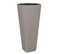 Donice - LAMELA doniczka MUZA 39x39 cm wysoka wys 81 cm taupe - miniaturka - grafika 1