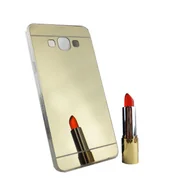 Etui i futerały do telefonów - Etui na telefon komórkowy Samsung Galaxy A7 2015 Mirror Soft Case Protective Cover Gold - miniaturka - grafika 1